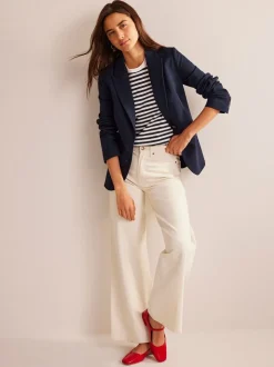 Boden Light Blue The Marylebone Jersey Blazer