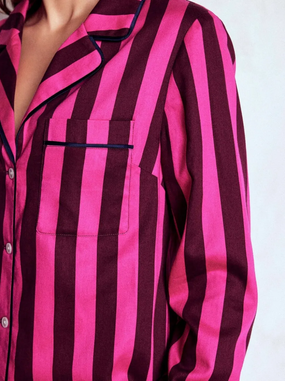 Boden Pink Cotton Pyjama Shirt