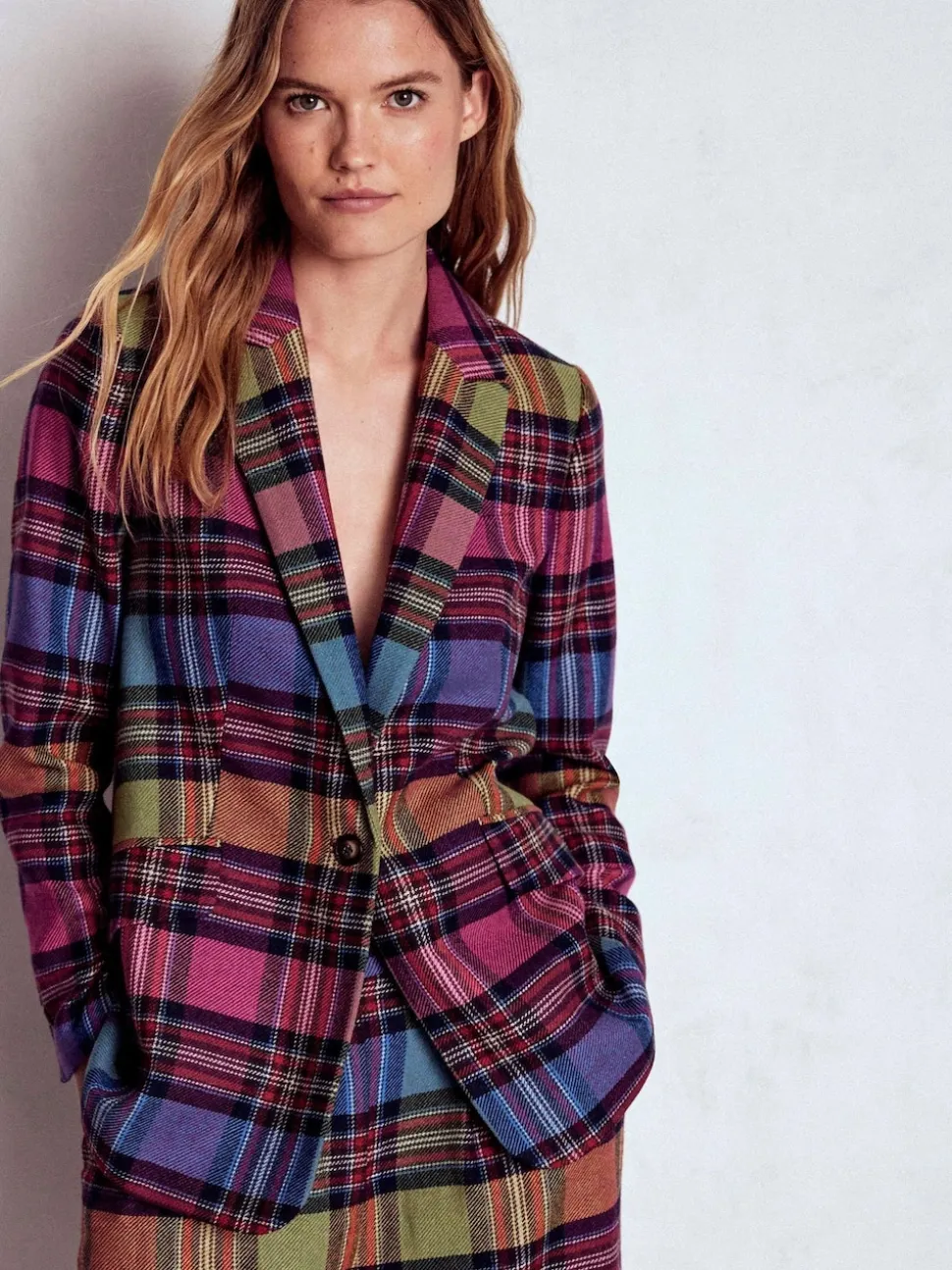 Boden Red Woodbridge Check Blazer