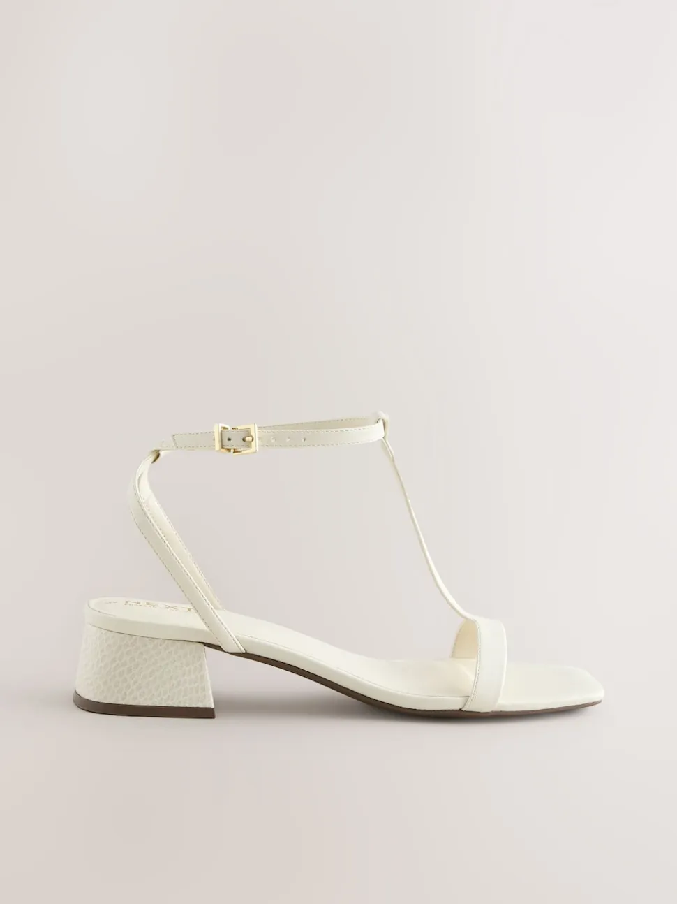 Bone Extra Wide Fit Forever Comfort® Low Block Strappy Sandals