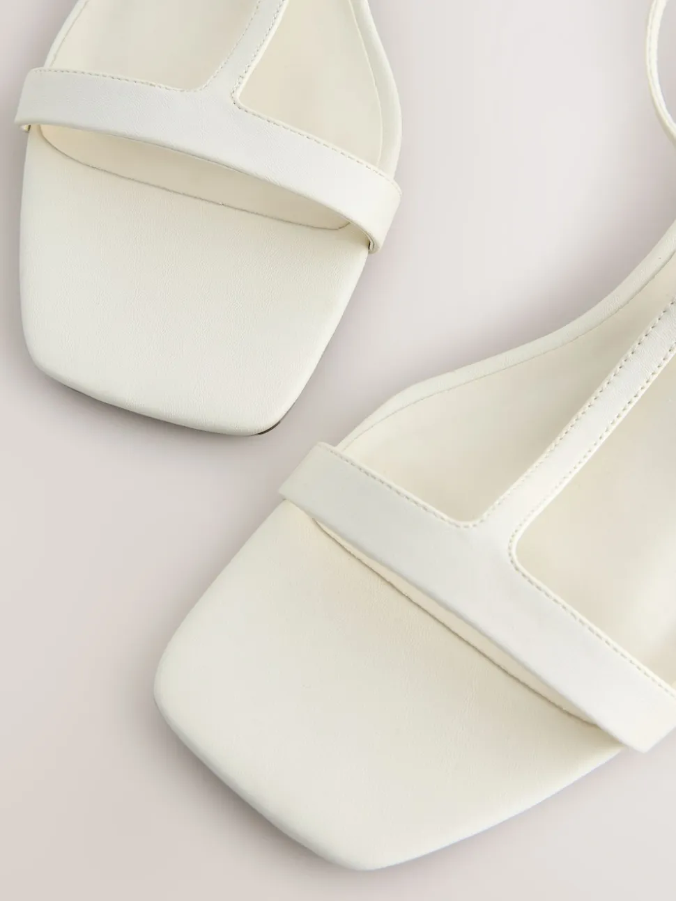 Bone Extra Wide Fit Forever Comfort® Low Block Strappy Sandals