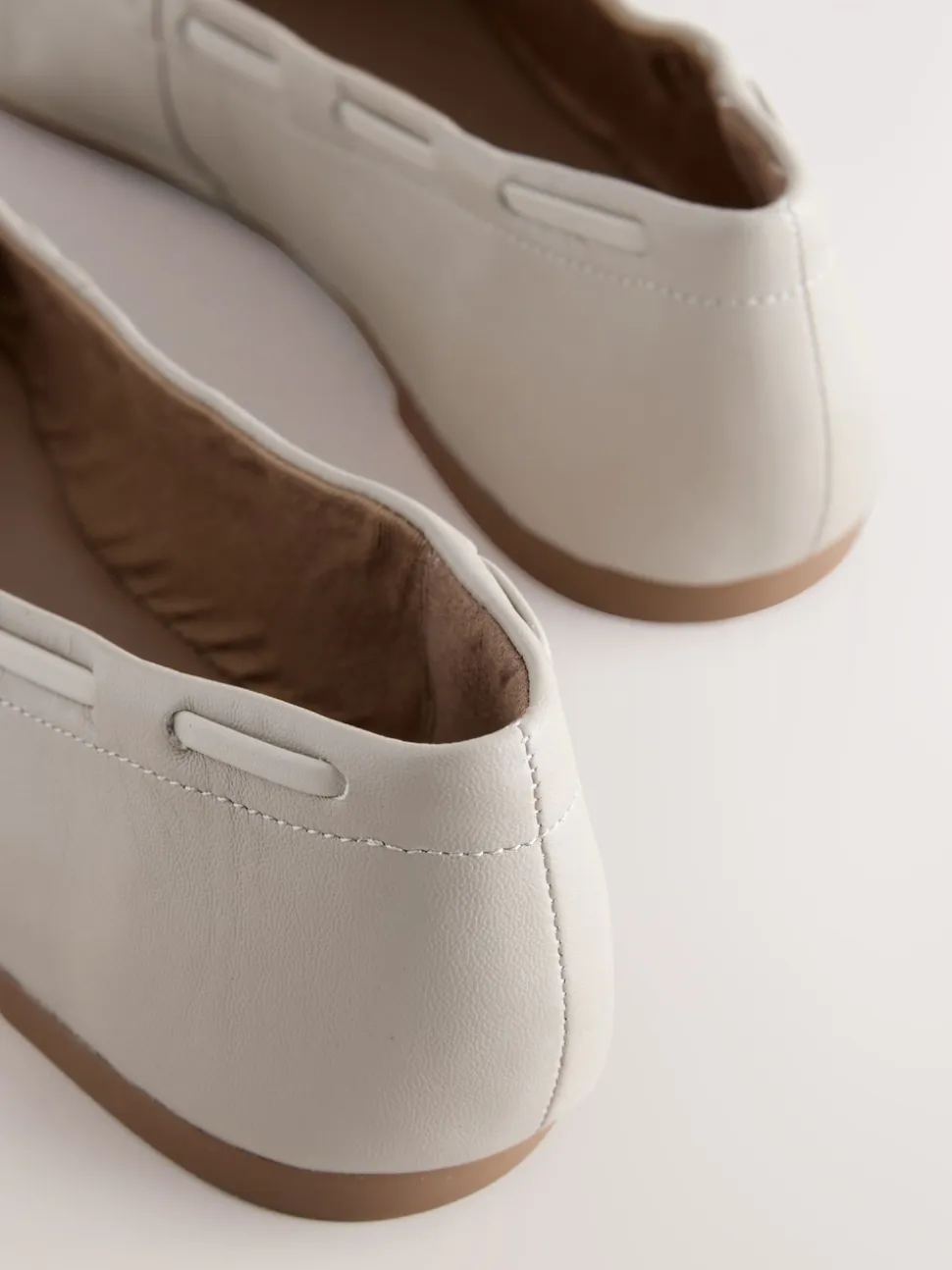 Bone Forever Comfort® Leather Ruched Charm Ballet Flats