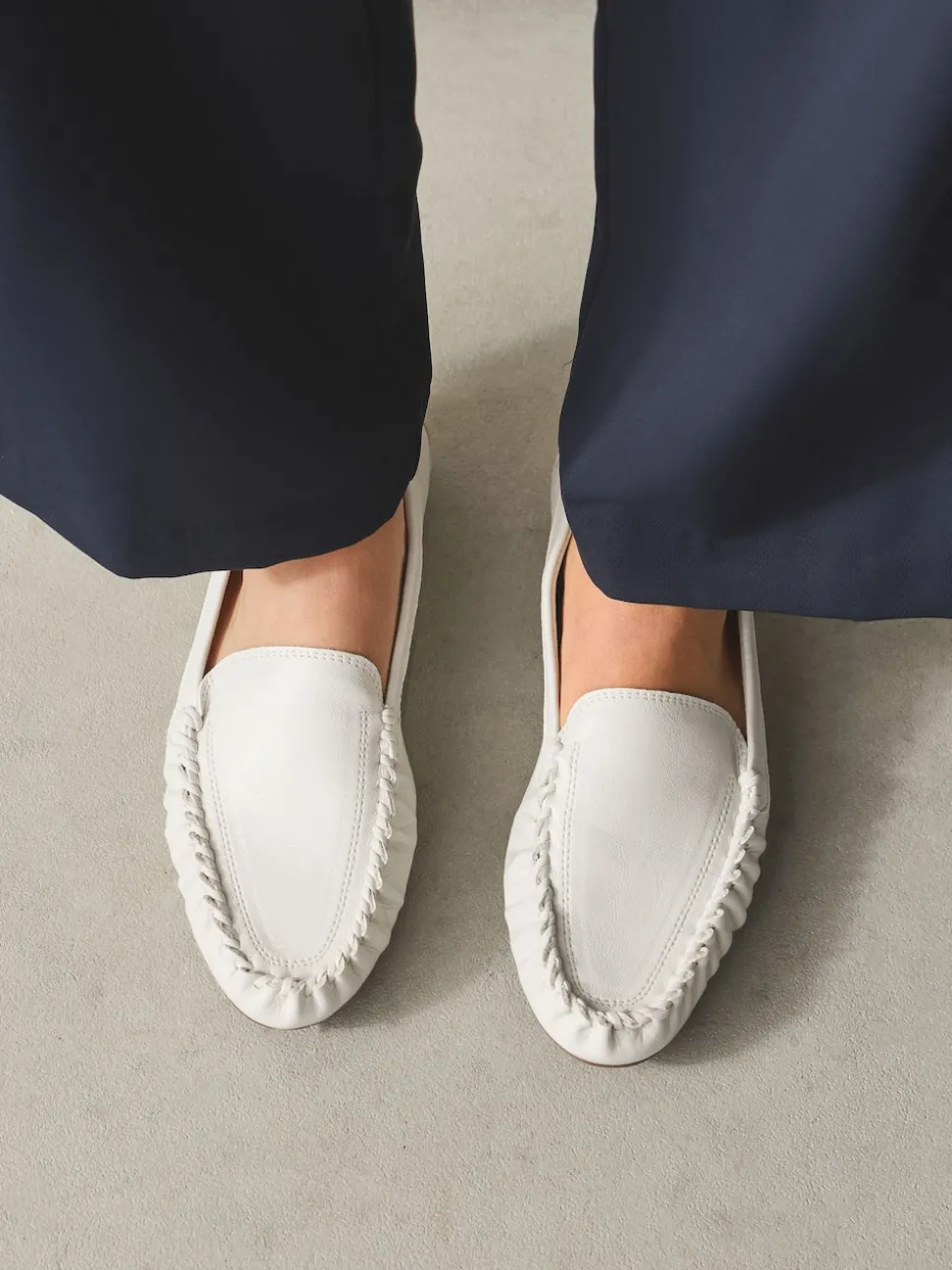 Bone Forever Comfort® Soft Ruched Loafers