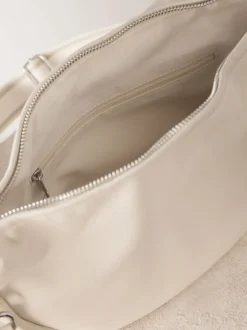 Bone Leather Sling Cross-Body Bag