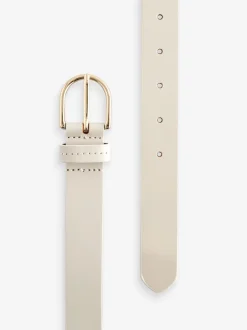 Bone Regular Leather Belt