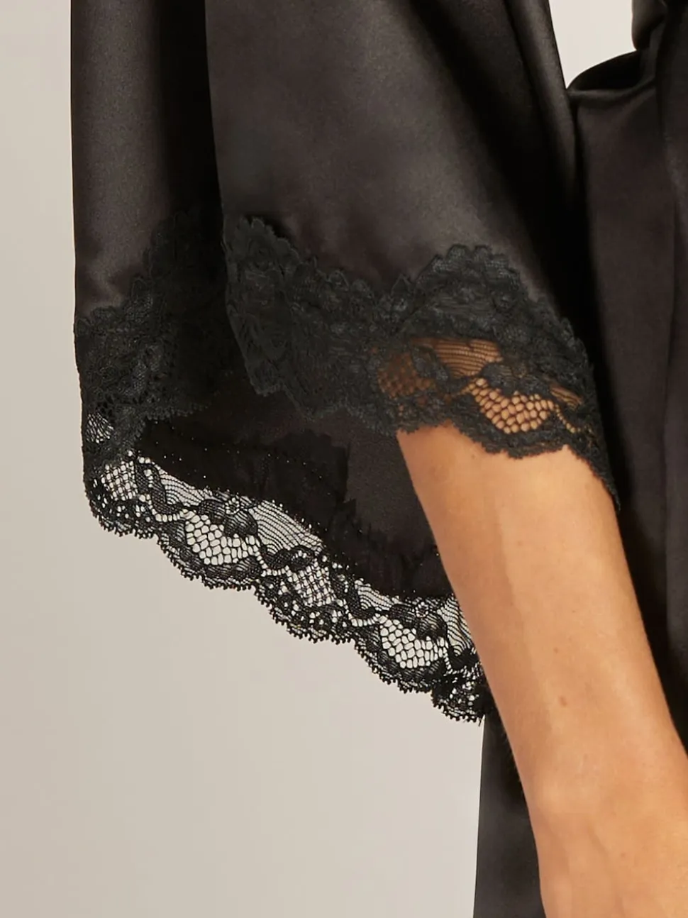 Boux Avenue Black Amelia Robe Dressing Gown