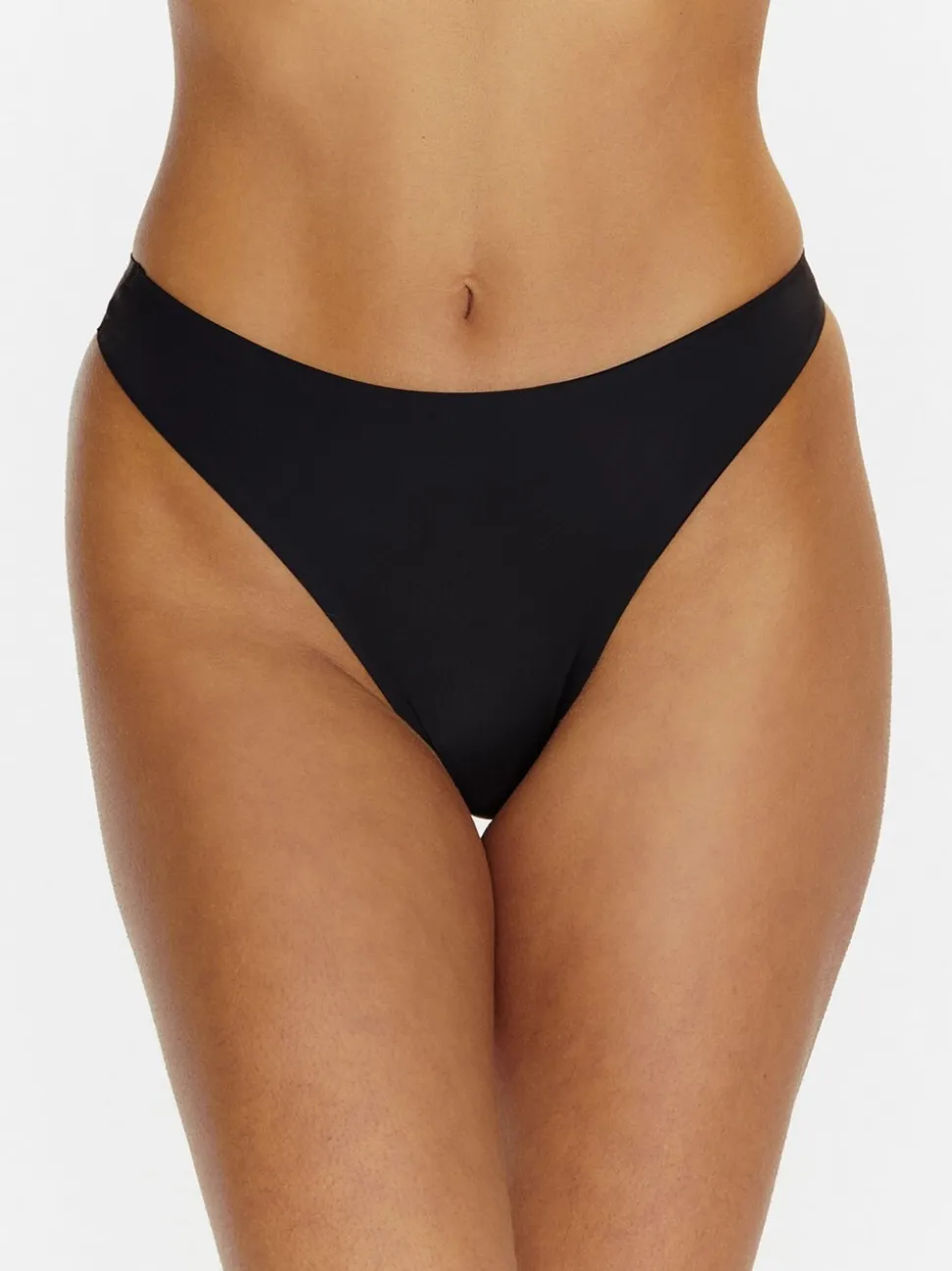 Boux Avenue Black/Nude Seamless Microfibre Thongs 5 Pack
