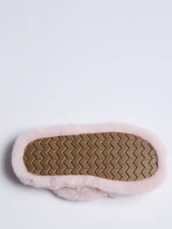 Boux Avenue Pink Ridge Sole Cross Band Slippers