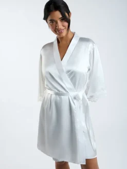 Boux Avenue White Amelia Robe Dressing Gown