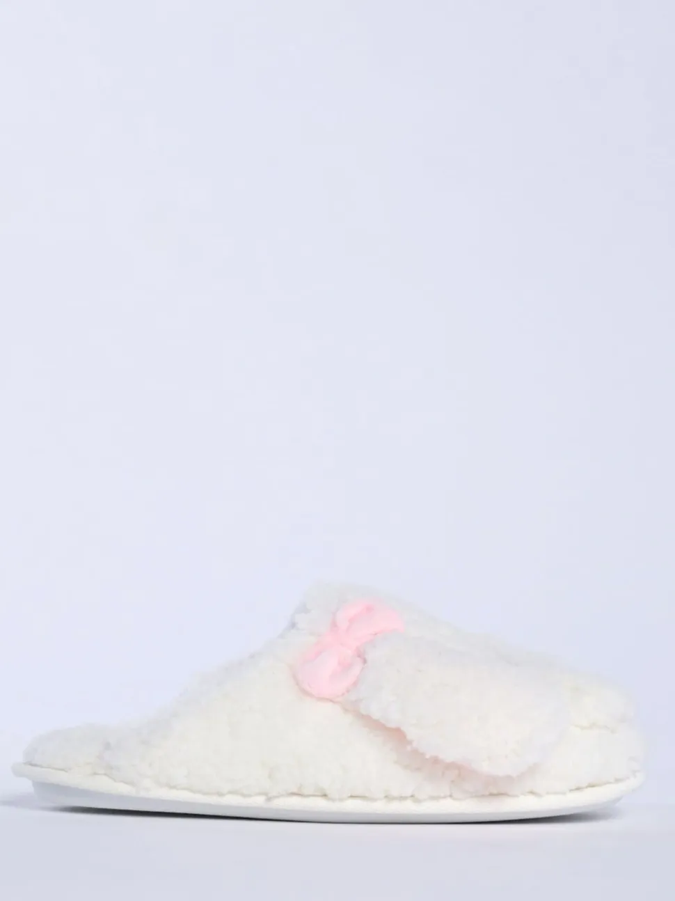 Boux Avenue White Dog Borg Mules