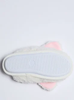 Boux Avenue White Dog Borg Mules