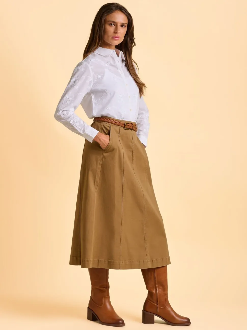 Brakeburn Cream Flora Blouse