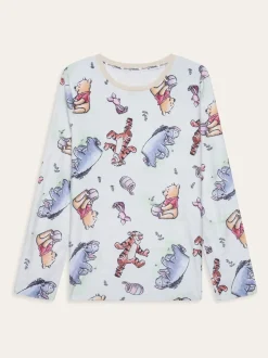 Brand Threads Natural Ladies Winnie The Pooh Fleece Pyjamas Set