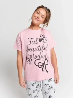 Brand Threads Pink Ladies Minnie Mouse Pyjamas Set