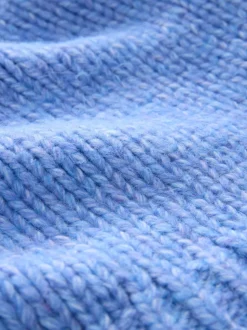 Bright Blue 3D Tulip Soft Touch Chunky Knit Cardigan
