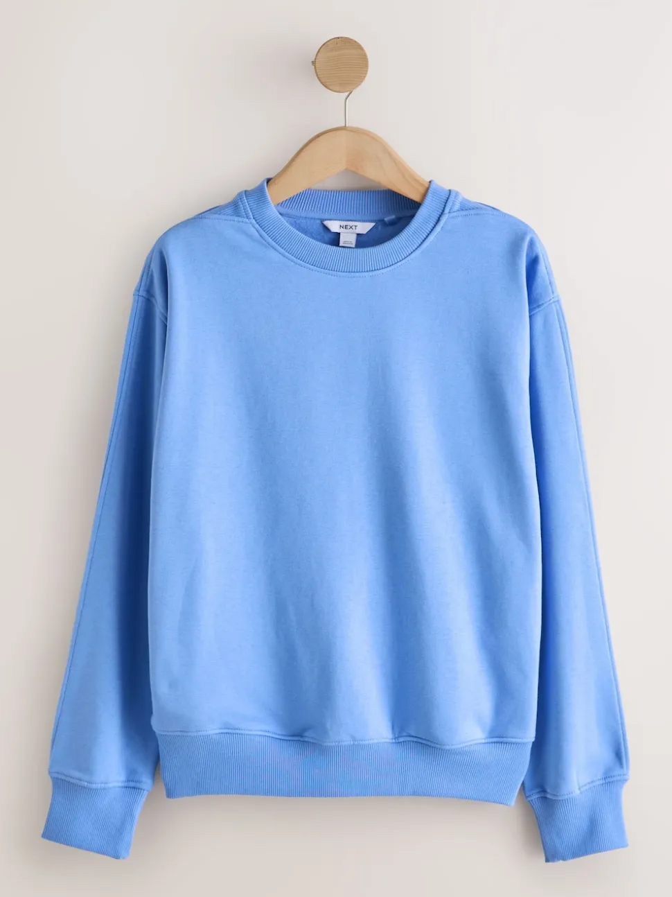 Bright Blue Relaxed Fit Essentials Longline Sweatshirt with Pockets