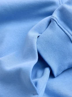 Bright Blue Relaxed Fit Essentials Longline Sweatshirt with Pockets