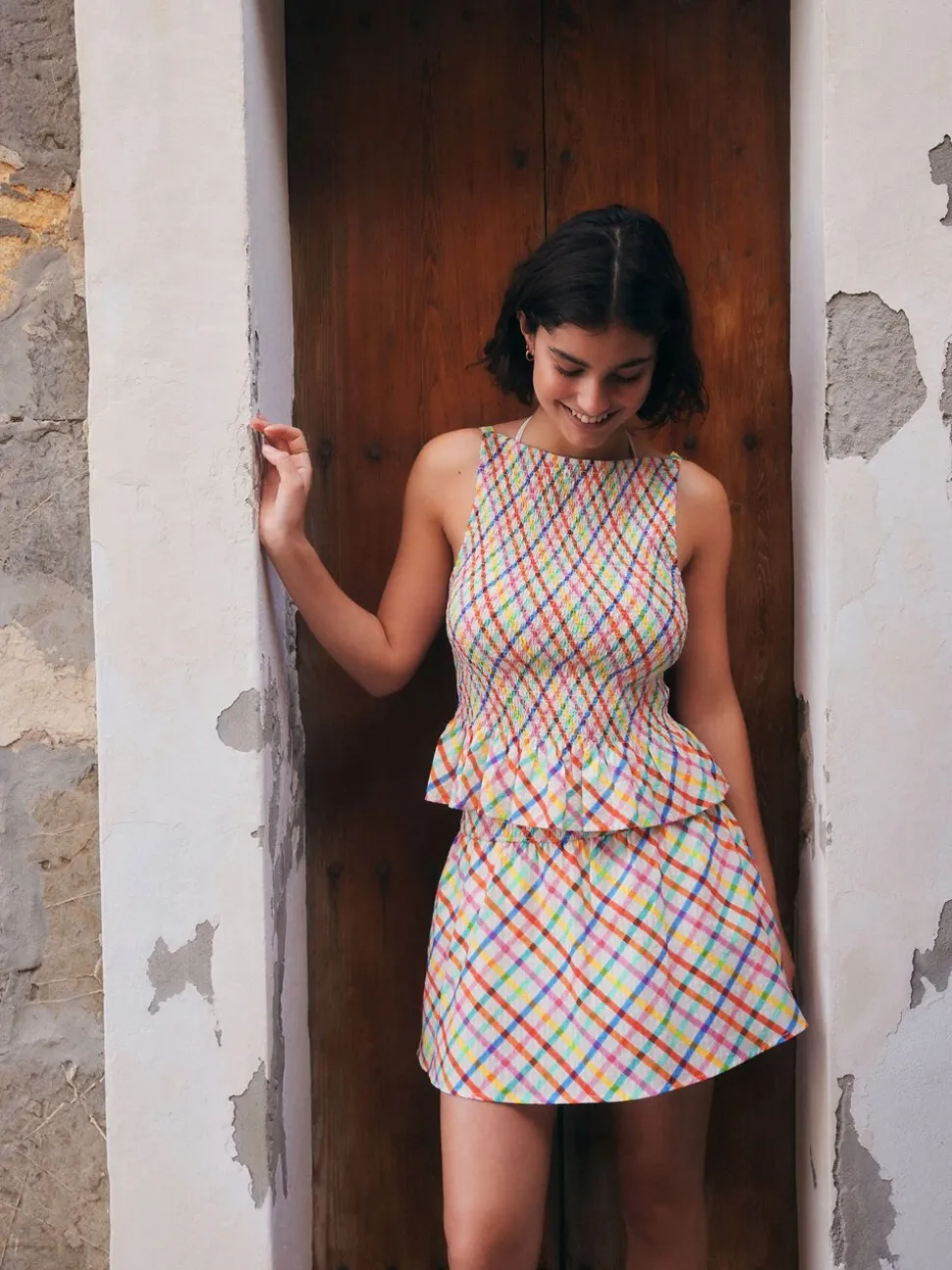 Bright Check Skort