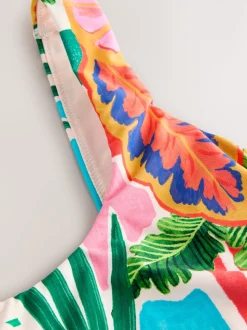 Bright Fruit Stripe Dd+ Wired Scoop Neck Tummy Control Swimsuit