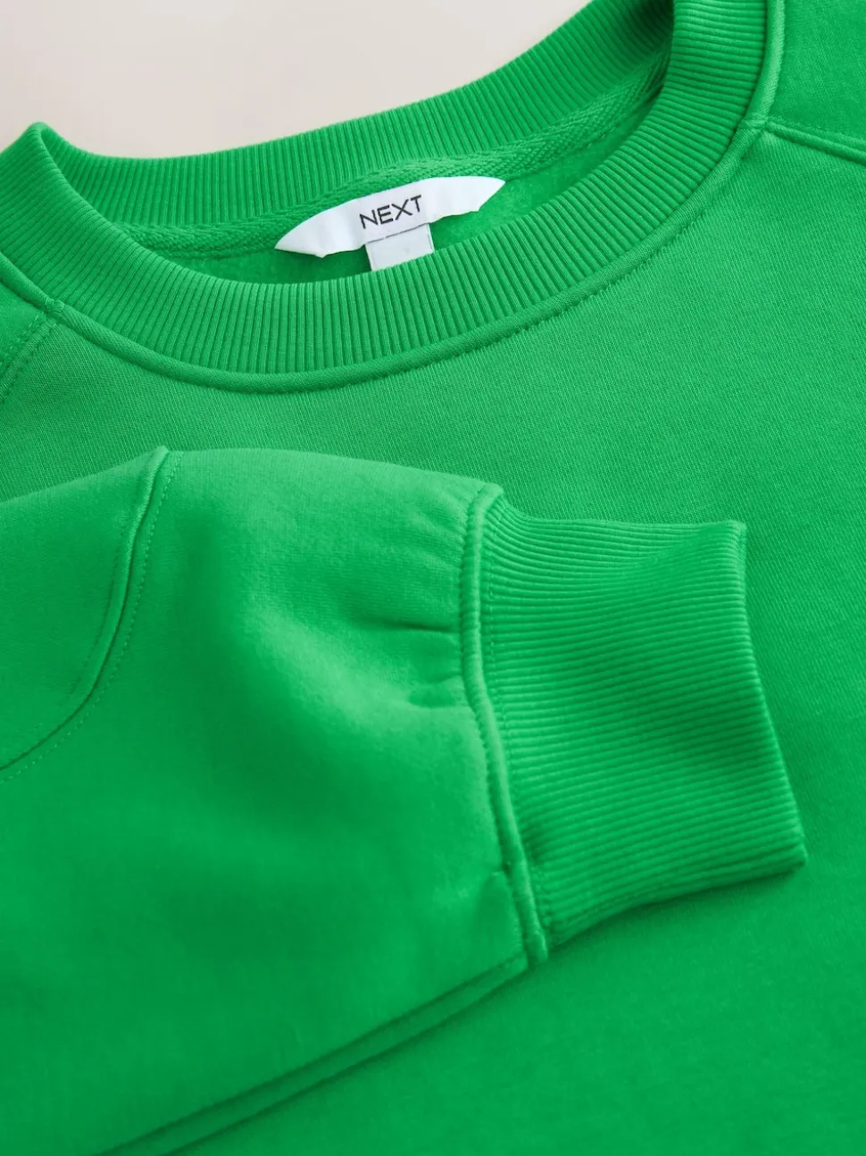 Bright Green Relaxed Fit Heavyweight Regular Crew Neck Sweatshirt