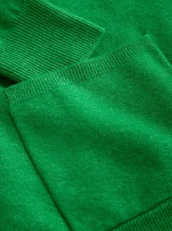 Bright Green Supersoft V-Neck Cardigan With Pockets