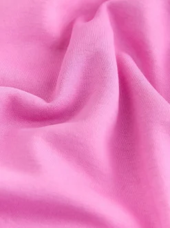 Bright Pink Relaxed Fit Heavyweight Longline Crew Neck Sweatshirt