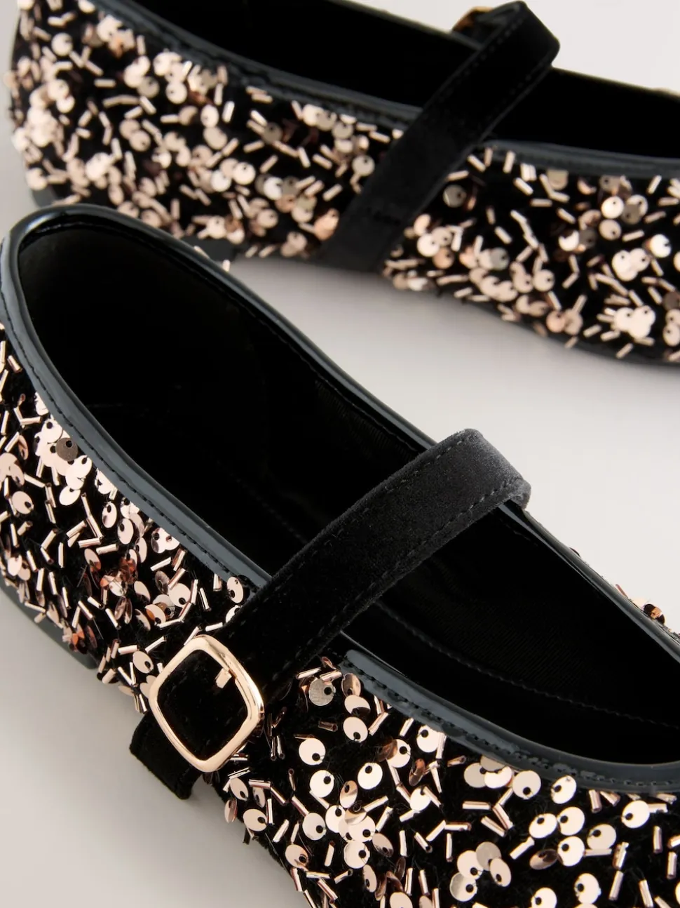 Bronze Forever Comfort® Embellished Sequin Mary Jane Shoes