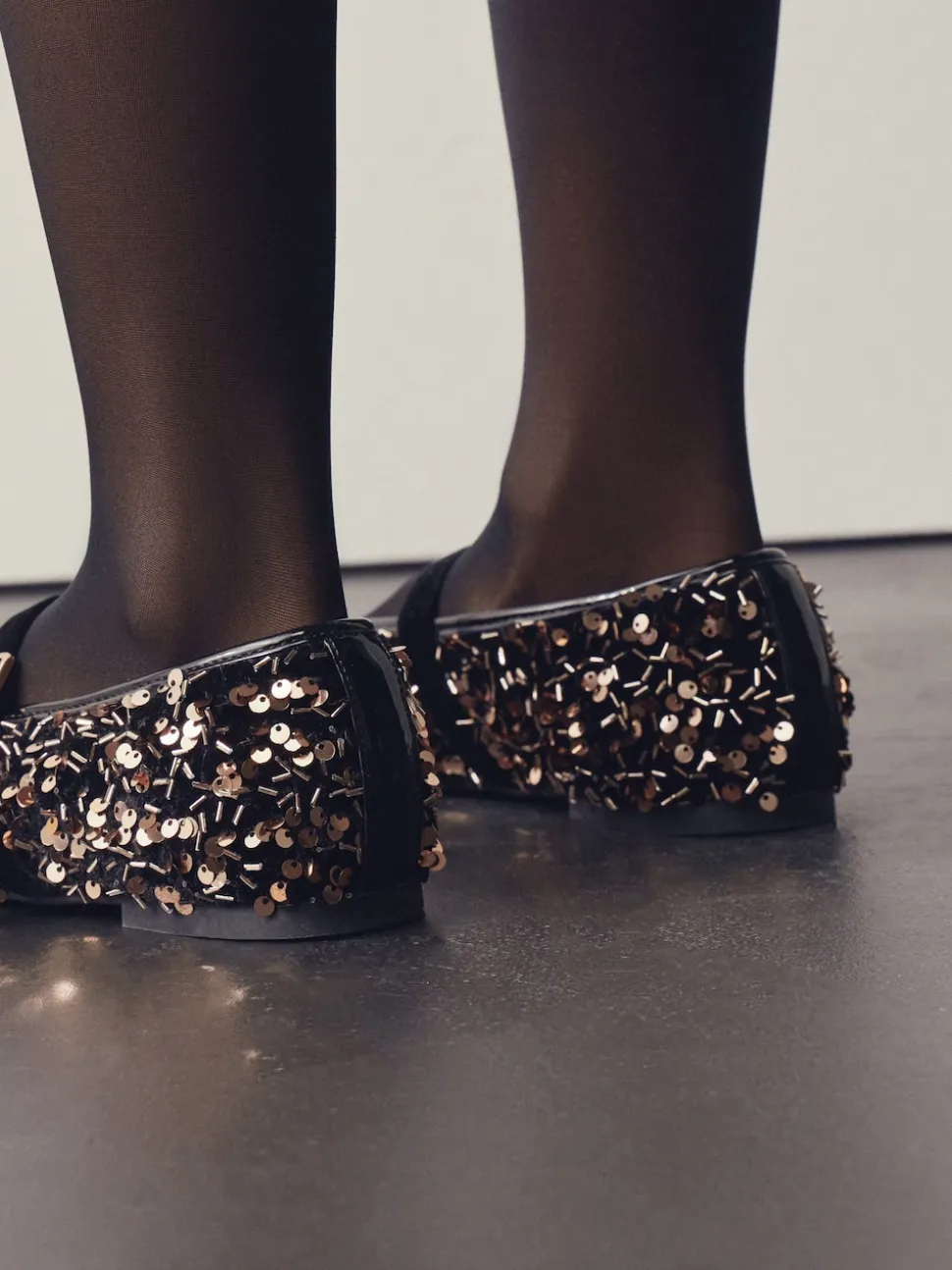 Bronze Forever Comfort® Embellished Sequin Mary Jane Shoes