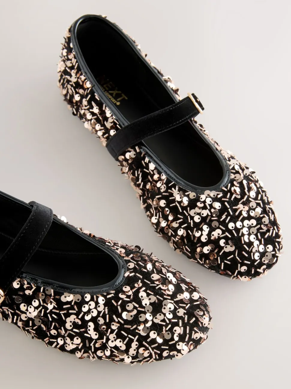 Bronze Forever Comfort® Embellished Sequin Mary Jane Shoes