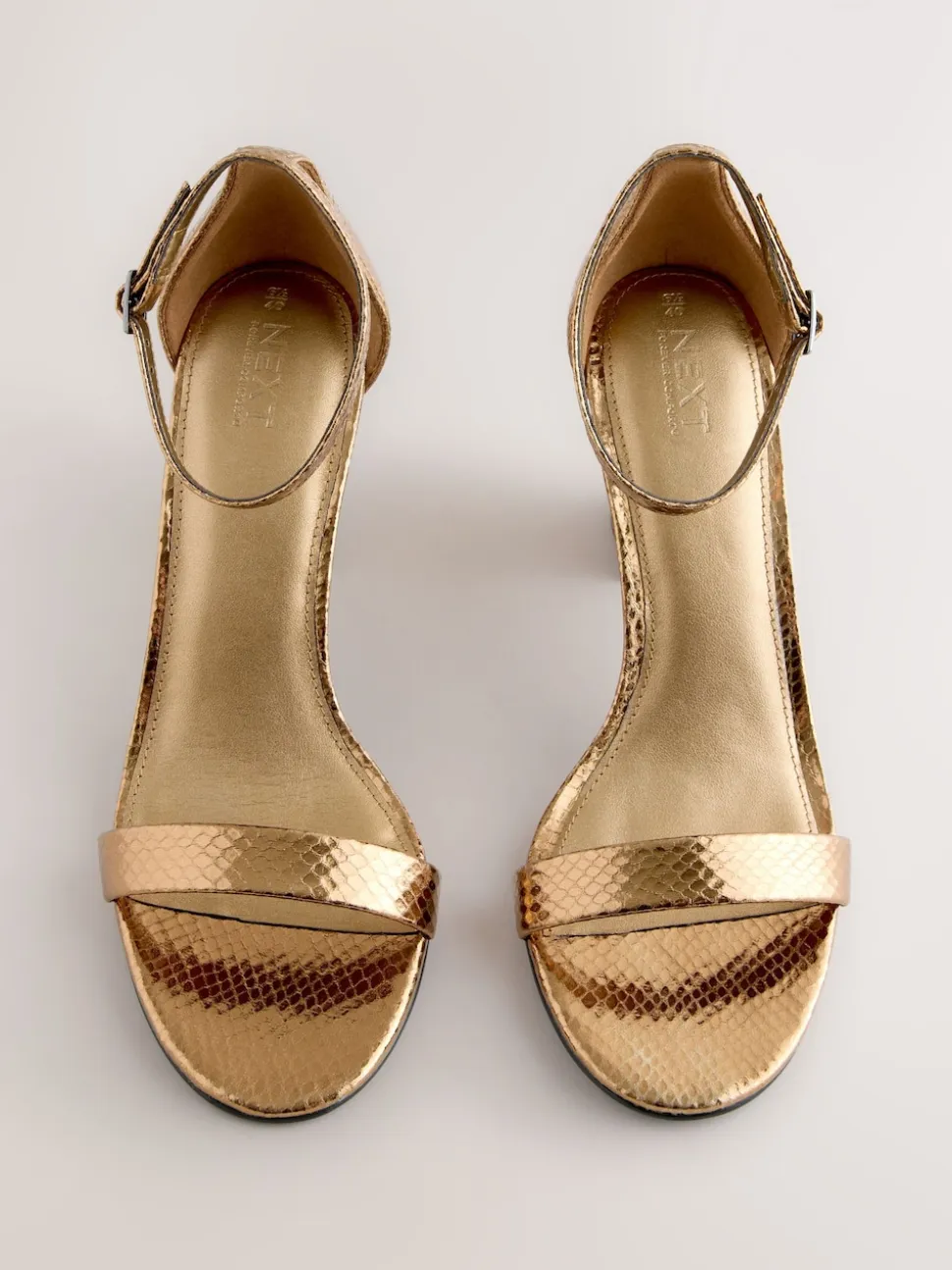 Bronze Standard/Wide Fit Block Heel Sandals