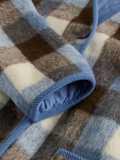 Brown and Blue Checked Jacket
