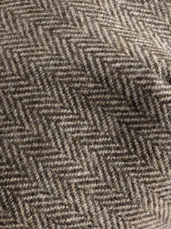 Brown Bow Back Flat Cap