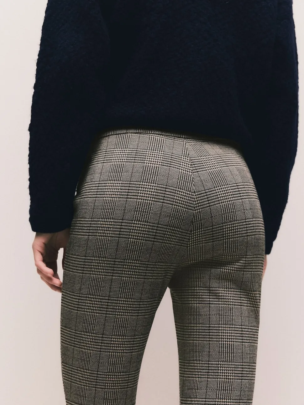 Brown Check Ponte Leggings