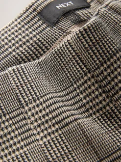 Brown Check Ponte Leggings