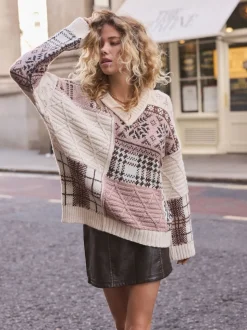Brown Distressed Faux Leather Mini Skirt