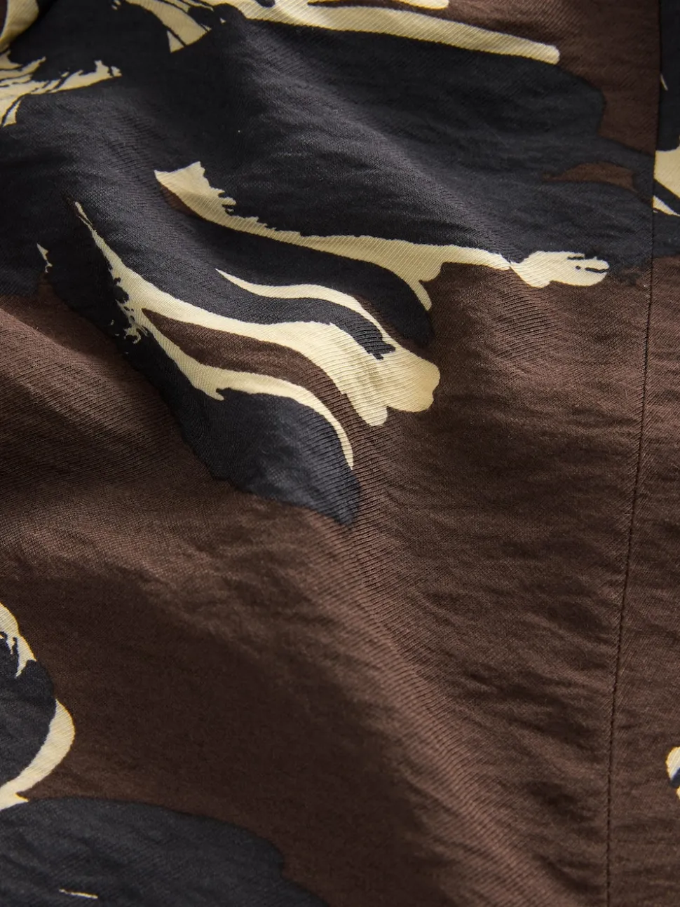 Brown Floral Sleeveless Column A-Line Maxi Dress