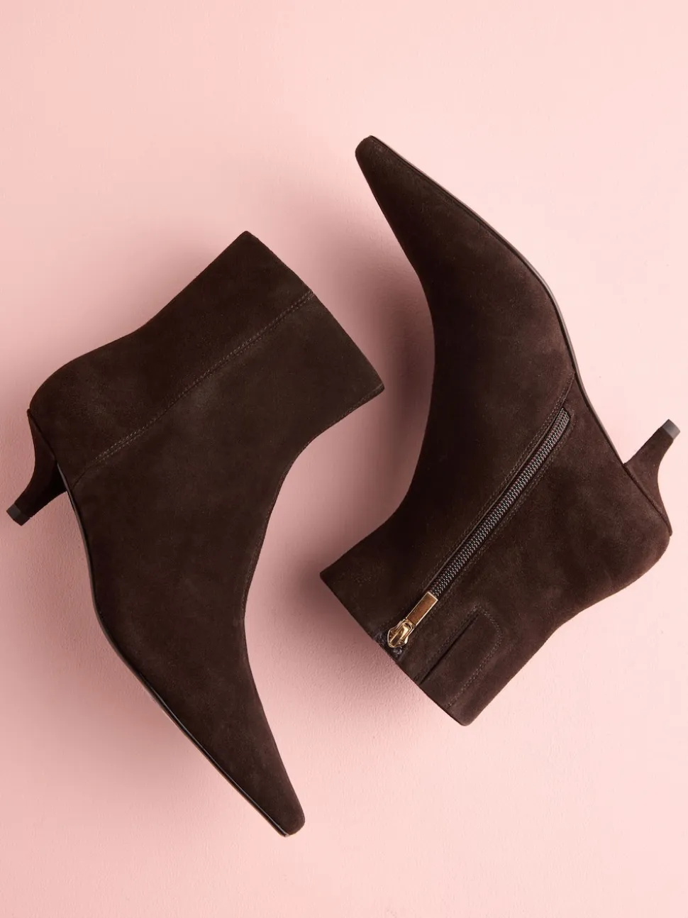 Brown Suede Tabitha Simmons x Next Underset Heel Ankle Boots