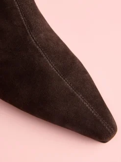 Brown Suede Tabitha Simmons x Next Underset Heel Ankle Boots