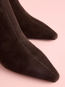 Brown Suede Tabitha Simmons x Next Underset Heel Ankle Boots