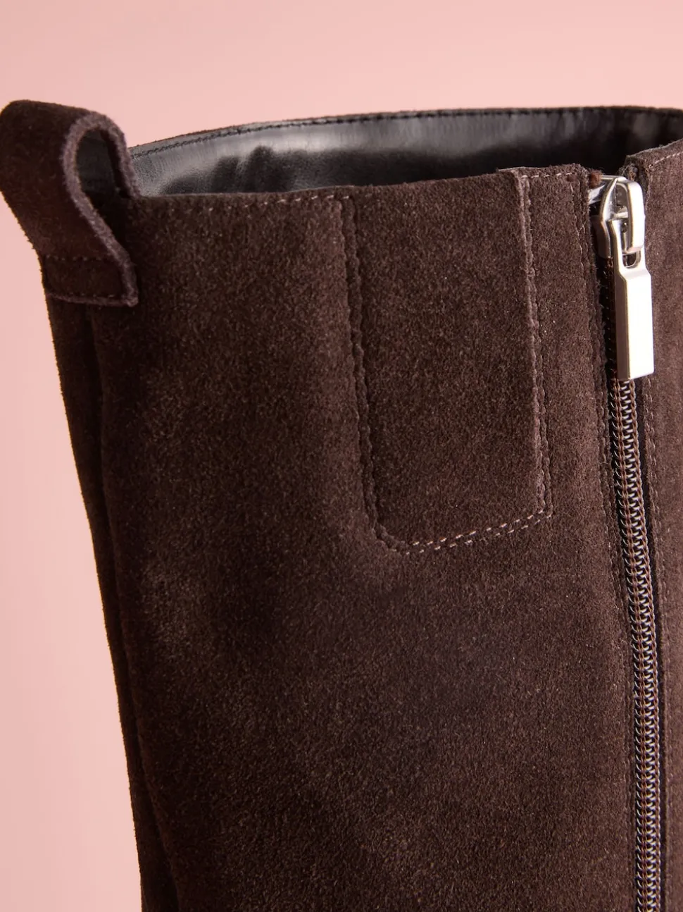 Brown Suede Tabitha Simmons x Next Cassidy Knee High Block Heel Boots
