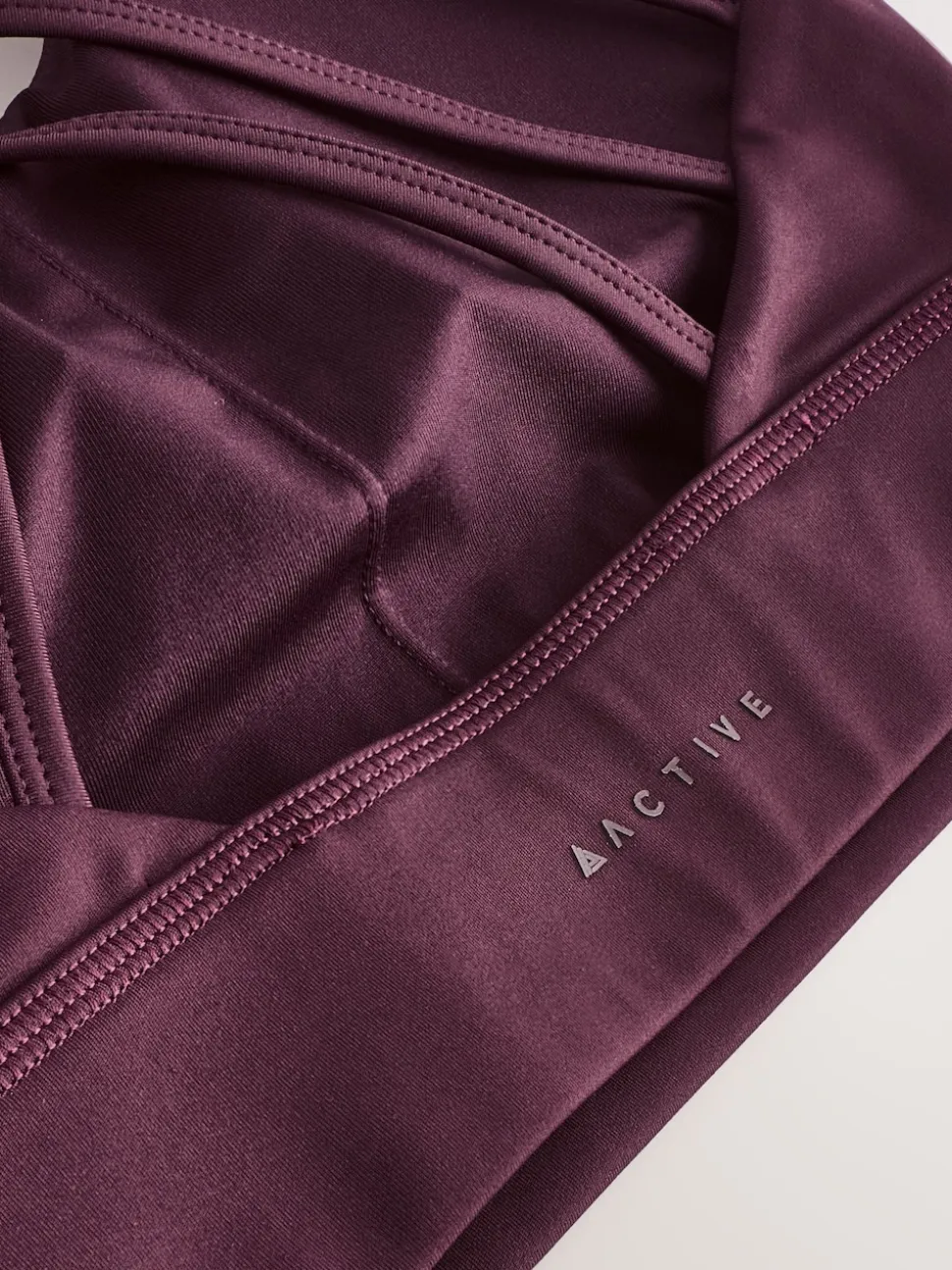 Burgundy Red Active Cross Back Sports Bra