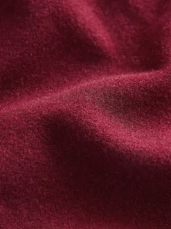 Burgundy Red Brushed Collared Jacket