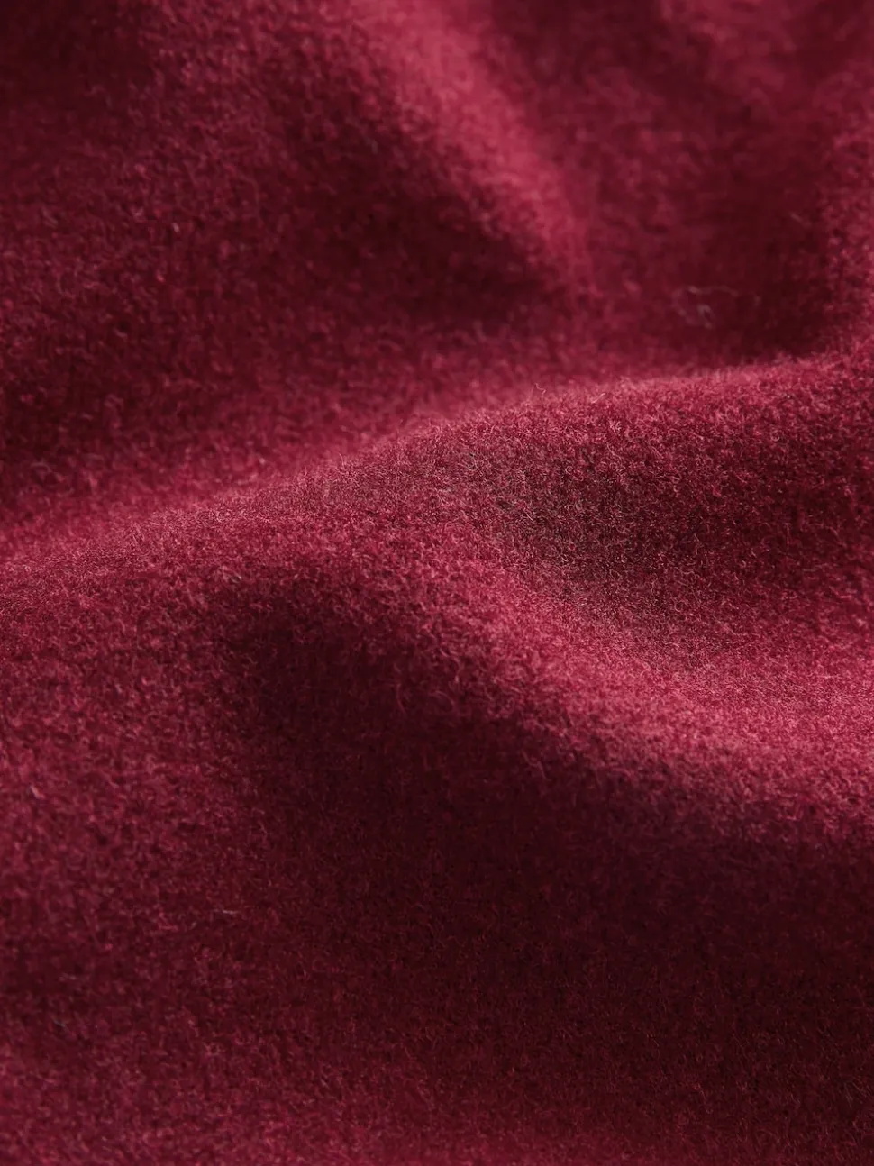 Burgundy Red Brushed Collared Jacket