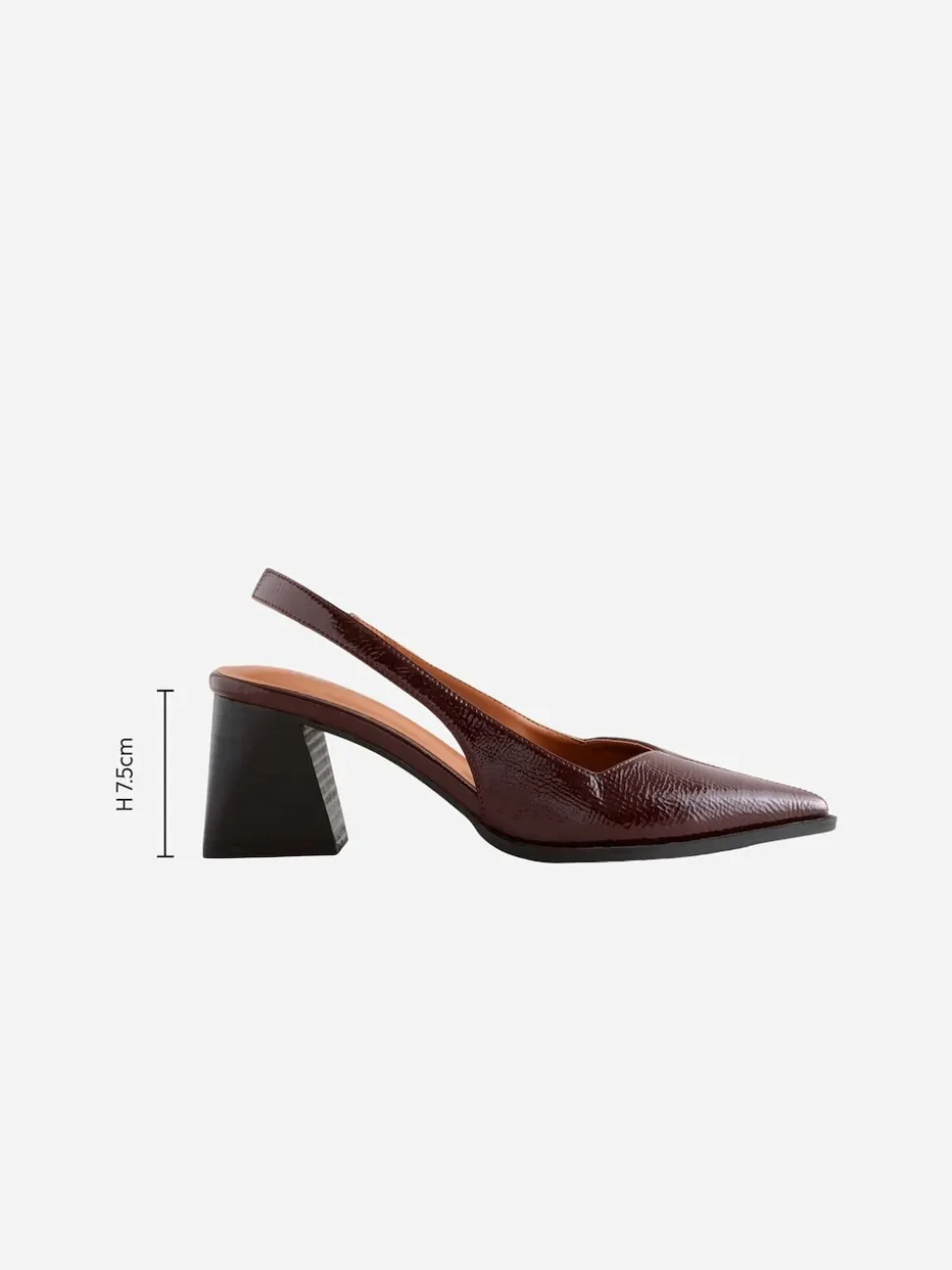 Burgundy Red Forever Comfort® Pointed Toe Slingback Block Heels