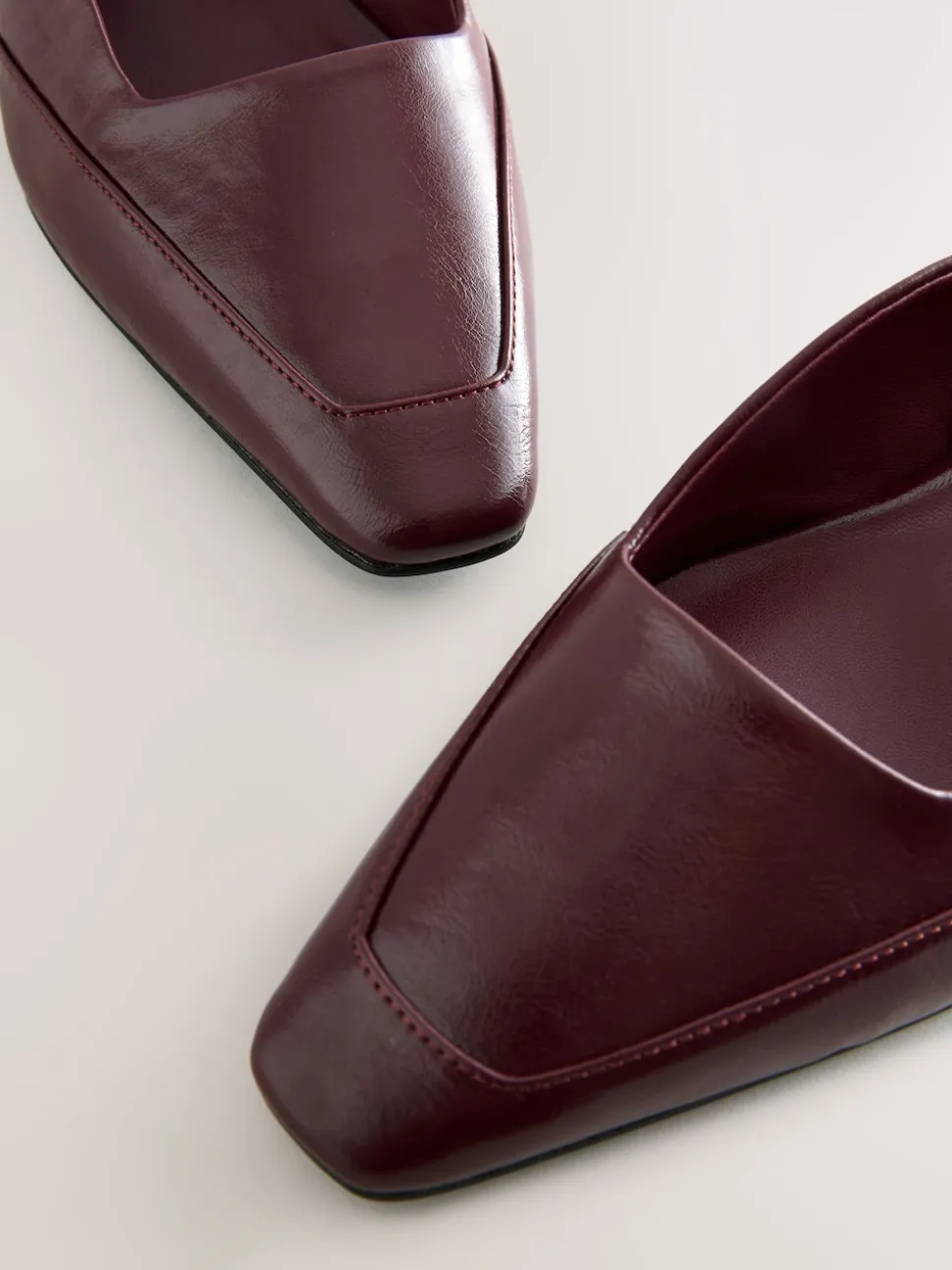Burgundy Red Forever Comfort® Square Toe Slingback Heels