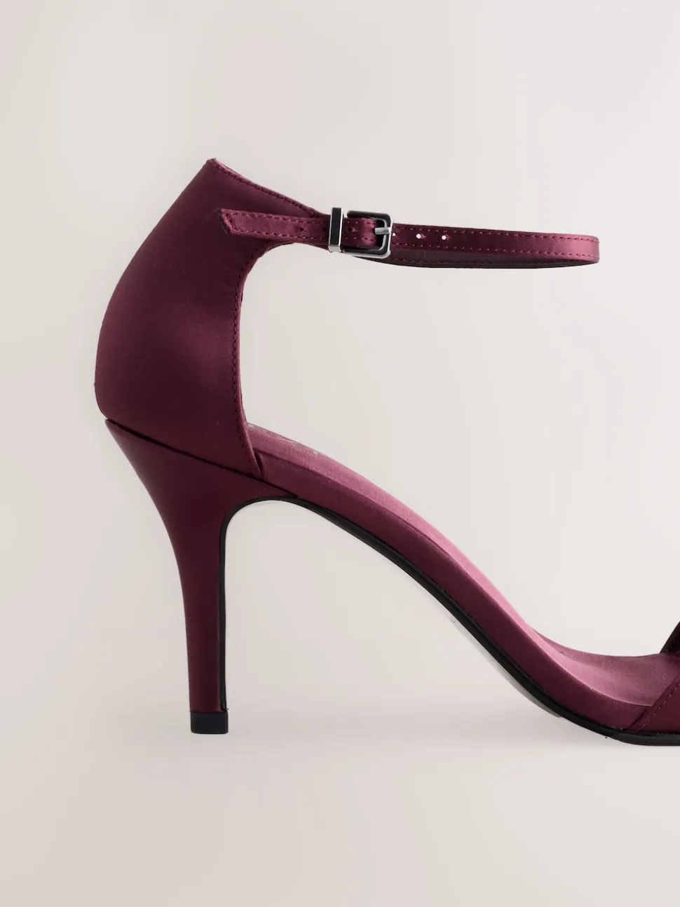 Burgundy Red Forever Comfort® Mini Satin Bow Heeled Sandals