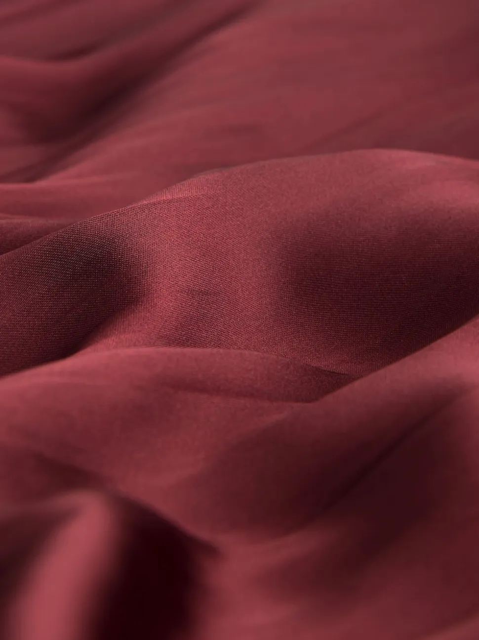 Burgundy Red 2-In-1 Sweatshirt With Satin Midi Skirt