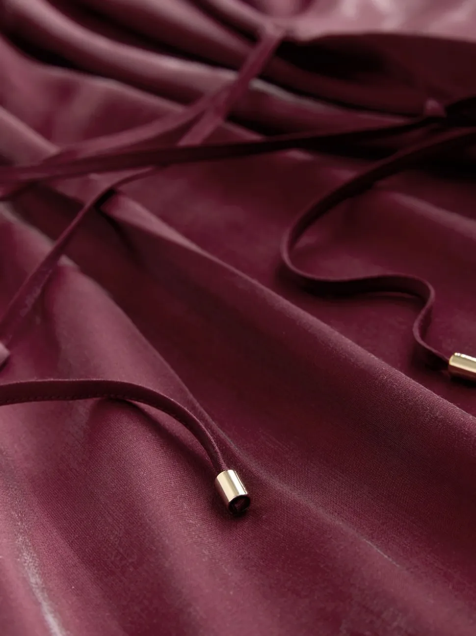 Burgundy Red Kaftan Shimmer Maxi Dress