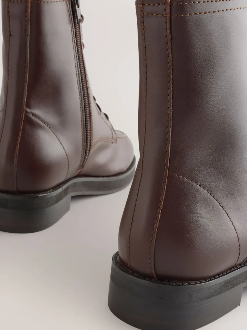 Burgundy Red Leather Forever Comfort® Lace-Up Ankle Boots