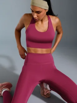 Burgundy Red Power Active Sports Leggings